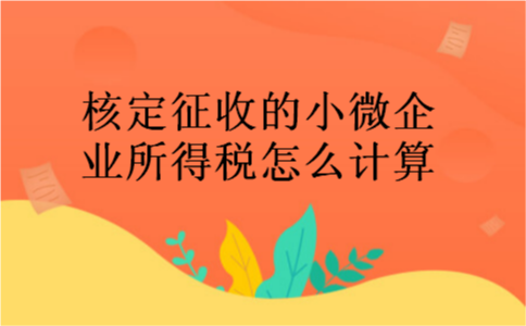 核定征收的小微企业所得税怎么计算