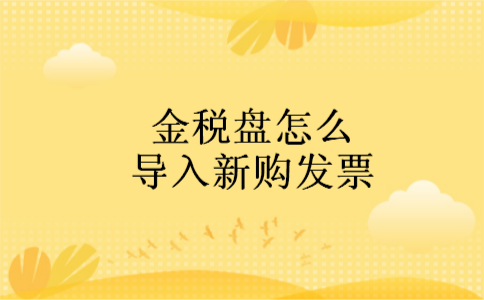 金税盘怎么导入新购发票