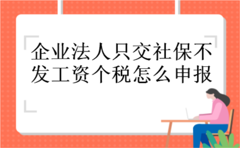 企业法人只交社保不发工资个税怎么申报