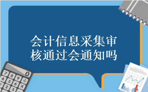 会计信息采集审核通过会通知吗