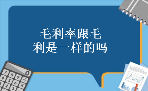 毛利率跟毛利是一样的吗
