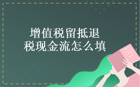 增值税留抵退税现金流怎么填