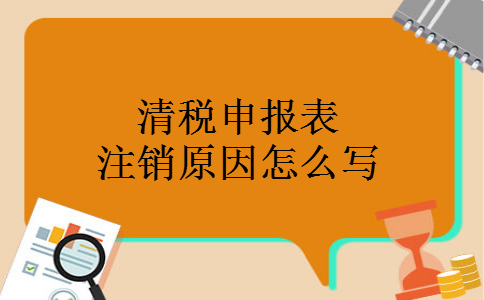 清税申报表注销原因怎么写