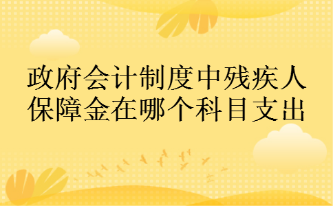 政府会计制度中残疾人保障金在哪个科目支出