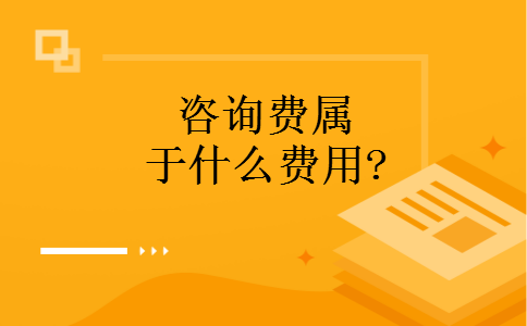 咨询费属于什么费用?