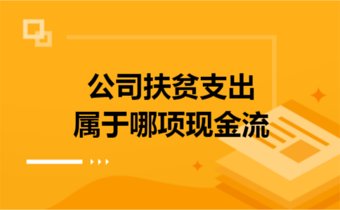 公司扶贫支出属于哪项现金流