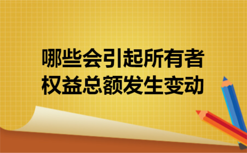 哪些会引起所有者权益总额发生变动