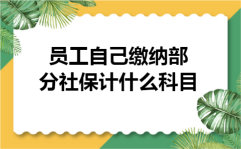 员工自己缴纳部分社保计什么科目