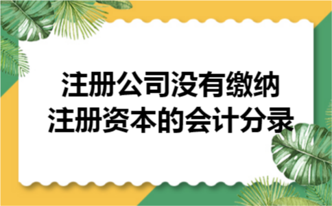 注册公司没有缴纳注册资本的会计分录