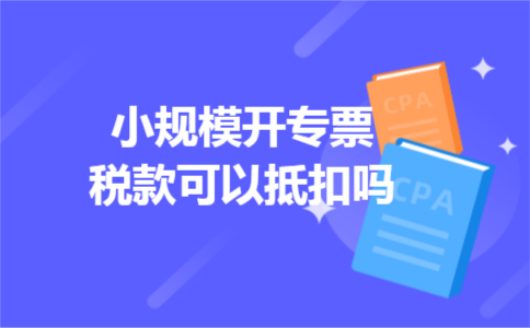 小规模开专票税款可以抵扣吗 小规模开专票税款可以抵扣吗
