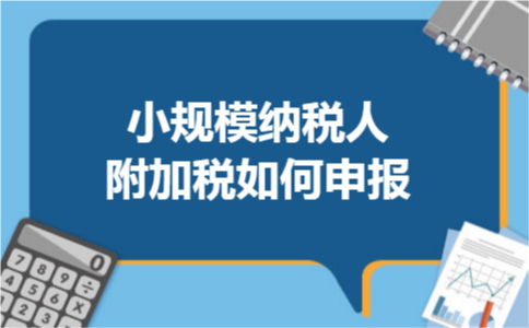 小规模纳税人附加税如何申报