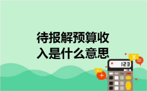 待报解预算收入是什么意思