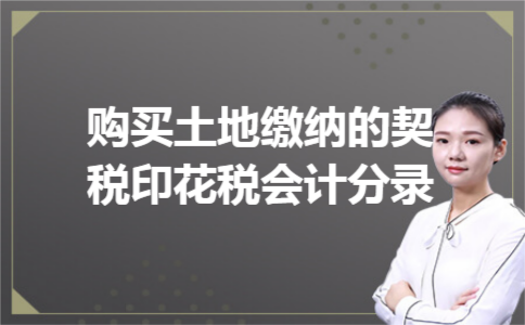  购买土地缴纳的契税印花税会计分录