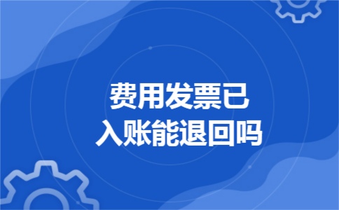 费用发票已入账能退回吗