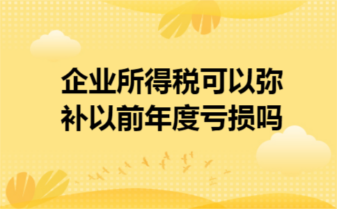 企业所得税可以弥补以前年度亏损吗 企业所得税可以弥补以前年度亏损吗