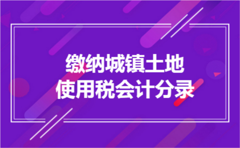 缴纳城镇土地使用税会计分录