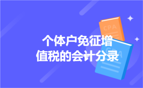 个体户免征增值税的会计分录