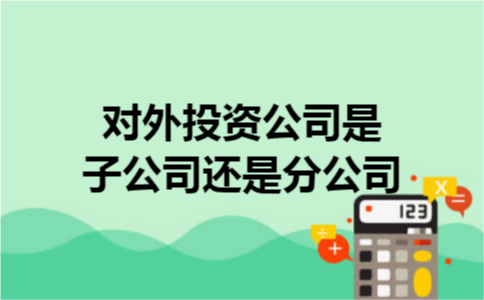 对外投资公司是子公司还是分公司