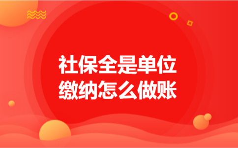 社保全是单位缴纳怎么做账