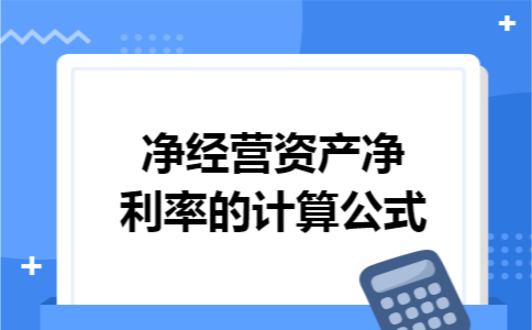 净经营资产净利率的计算公式