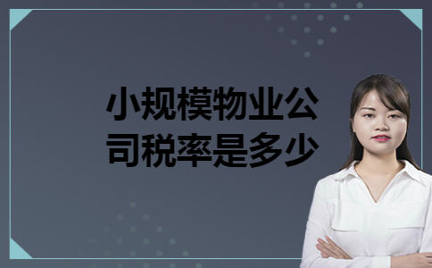 小规模物业公司税率是多少