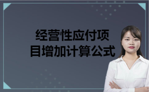 经营性应付项目增加计算公式