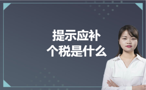 提示应补个税是什么
