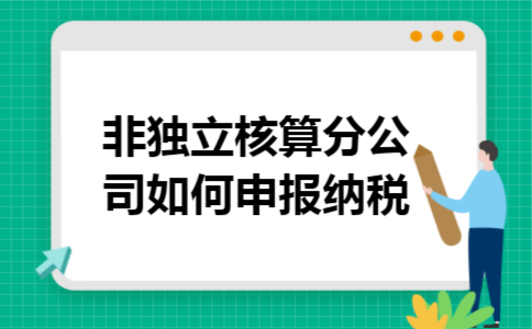 非独立核算分公司如何申报纳税