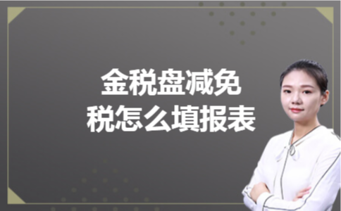 金税盘减免税怎么填报表