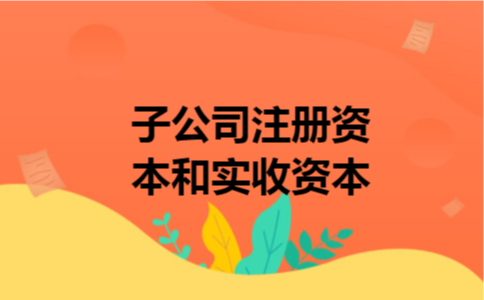 子公司注册资本和实收资本
