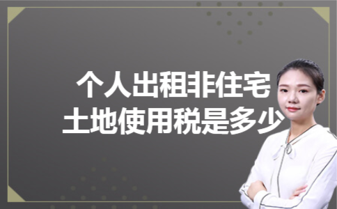  个人出租非住宅土地使用税是多少