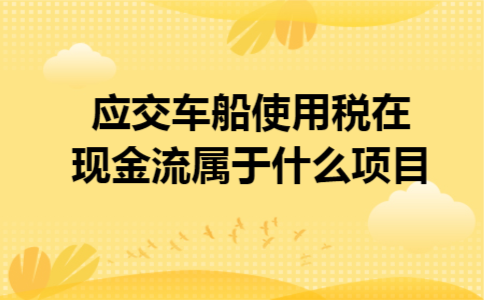 应交车船使用税在现金流属于什么项目 应交车船使用税在现金流属于什么项目