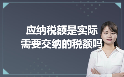 应纳税额是实际需要交纳的税额吗