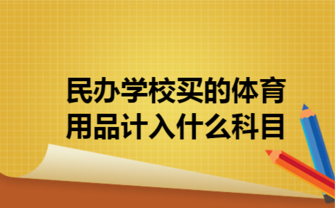  民办学校买的体育用品计入什么科目