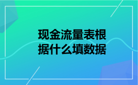 现金流量表根据什么填数据