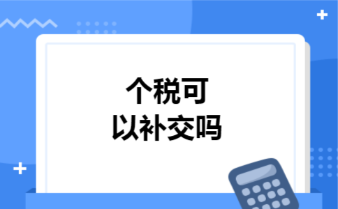 个税可以补交吗