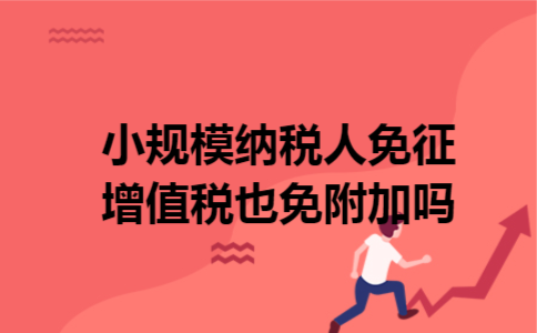 小规模纳税人免征增值税也免附加吗