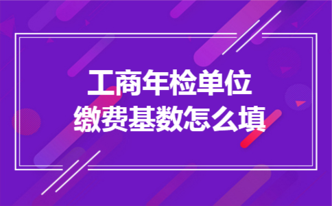 工商年检单位缴费基数怎么填